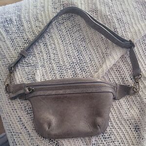 Elegant Taupe Leather Mini Bag